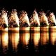 Bodenfeuerwerk auf dem Wasser (Britzer Garten, Berlin)