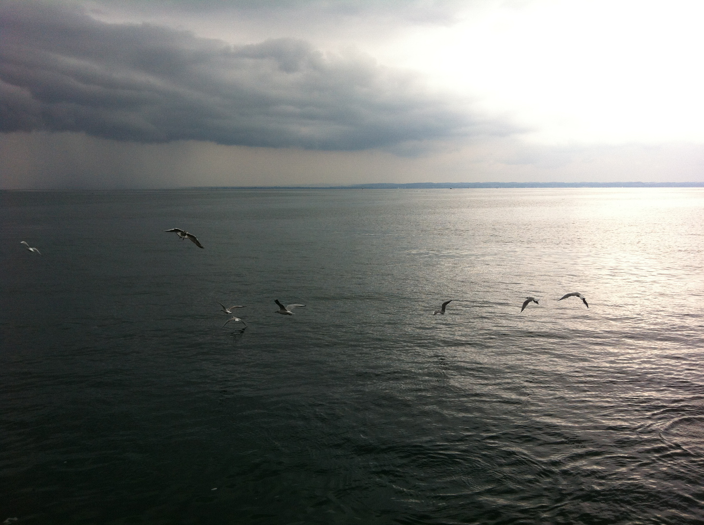 Bodensee bei aufziehendem Gewitter