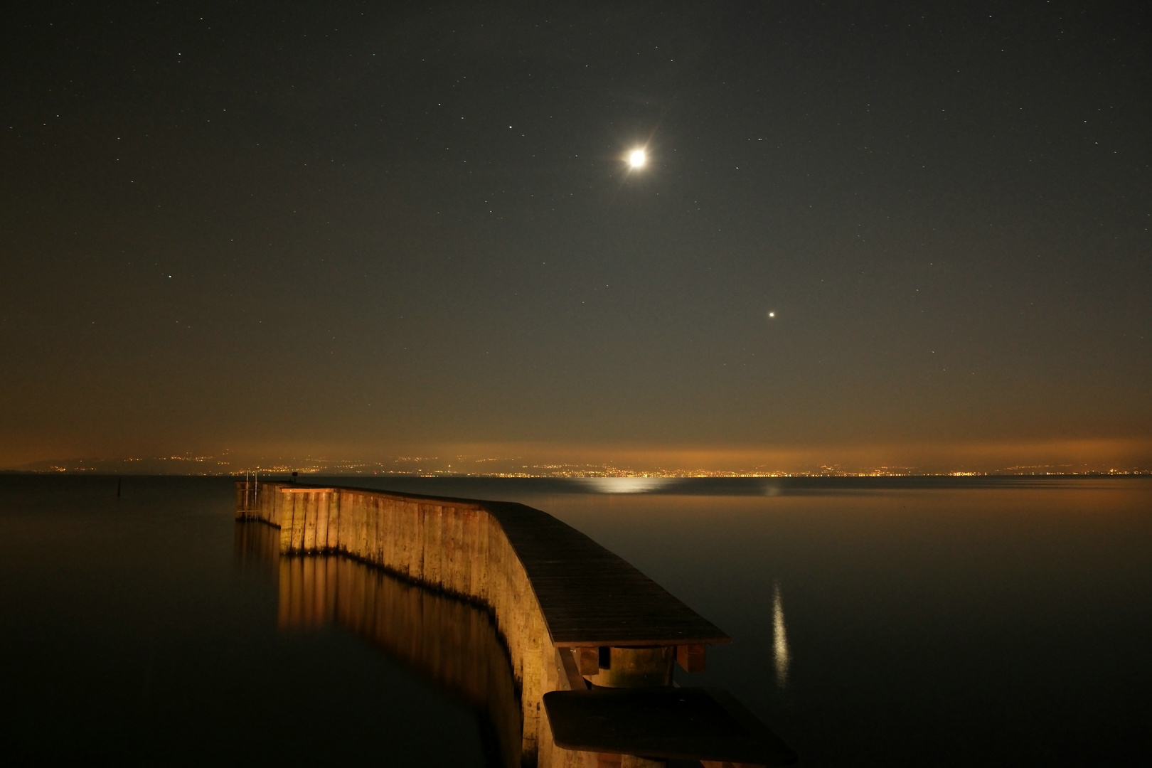 Bodensee bei Mondschein