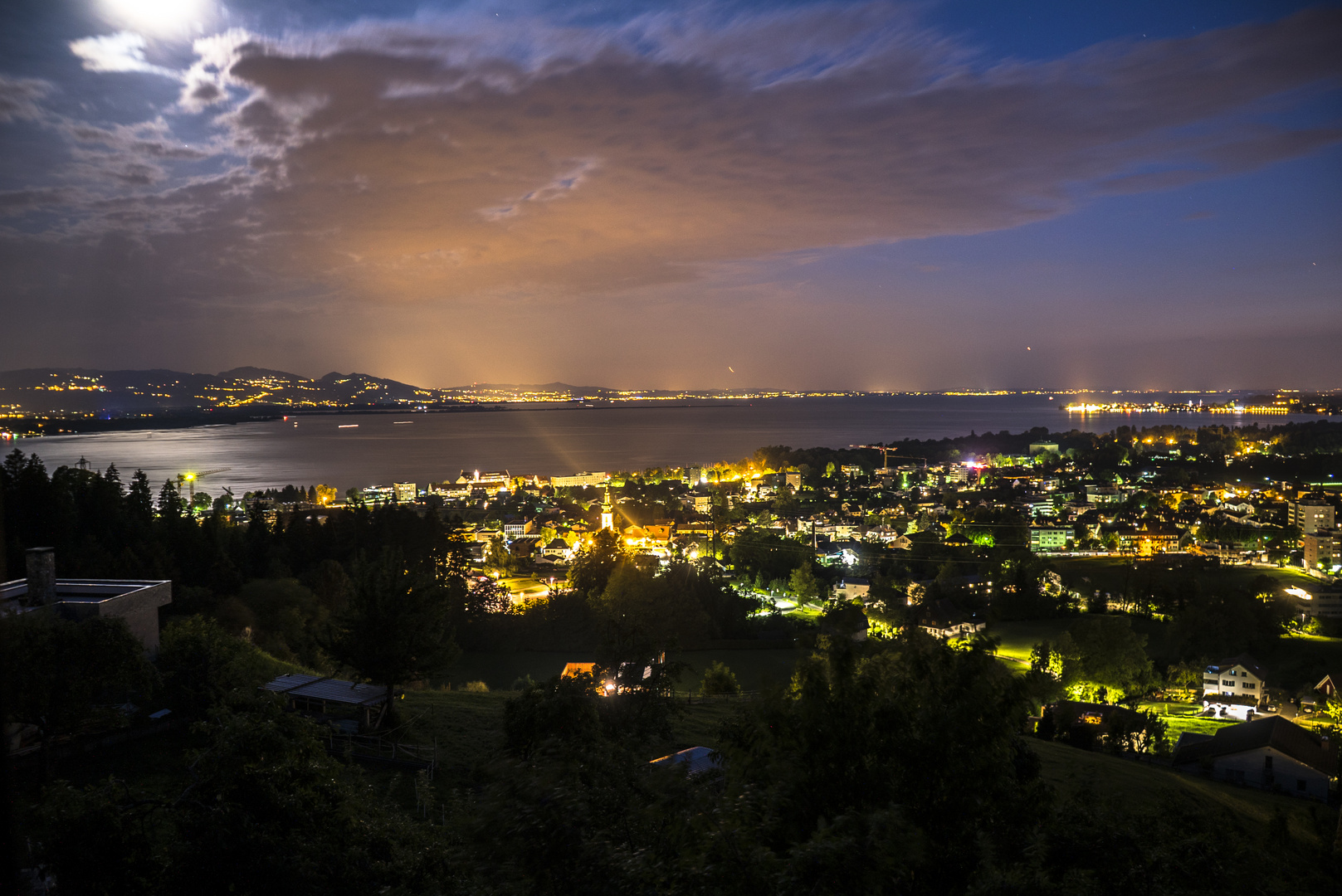 Bodensee bei Vollmond