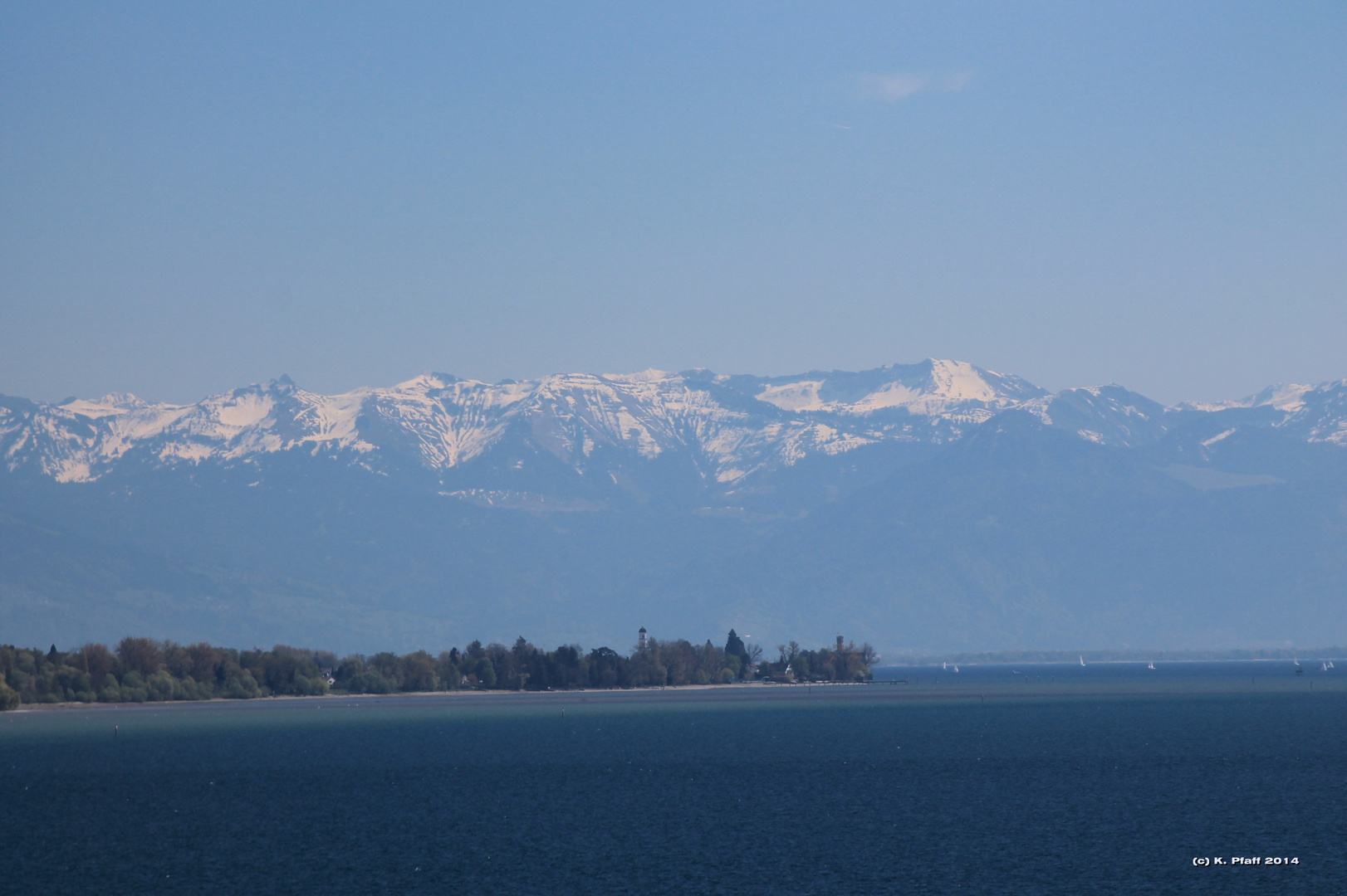 Bodensee Blick in die Berge