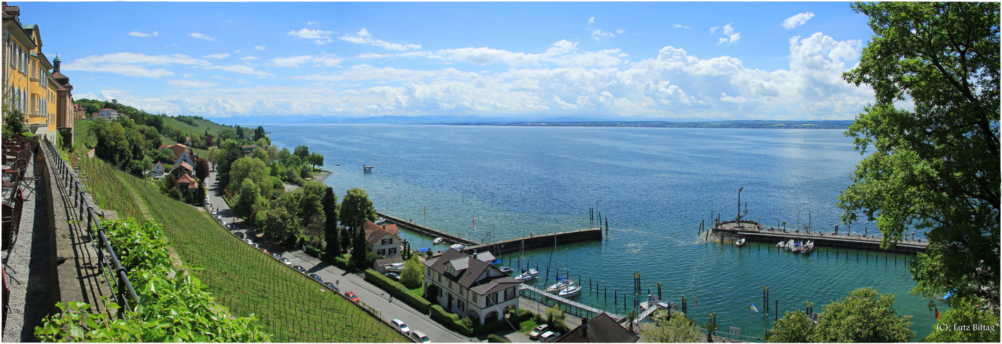 Bodensee-Blick von Meersburg (Panorama)