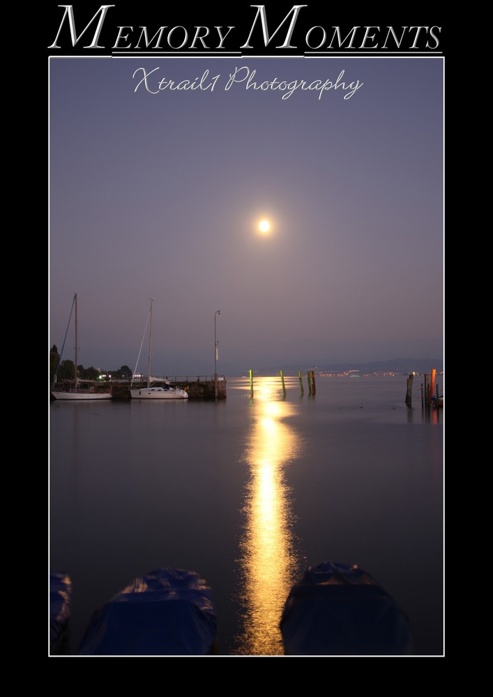 Bodensee, Mond, Meersburg, Hafen