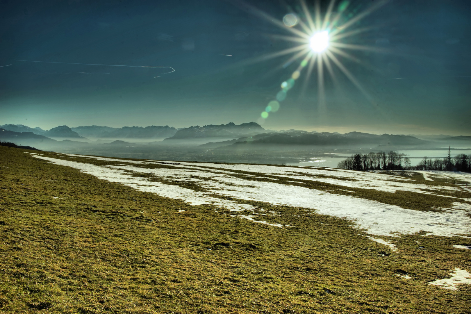 Bodensee Rhein bei Bregenz