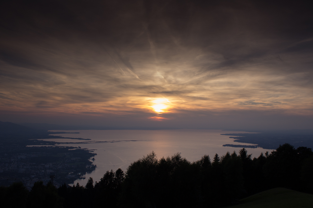 Bodensee - Sonnenuntergang vom Pfänder