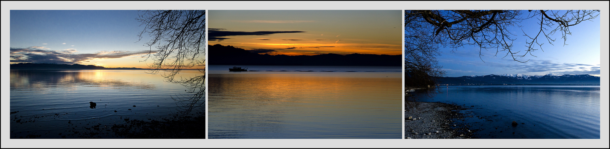 Bodensee zur Blauen Stunde