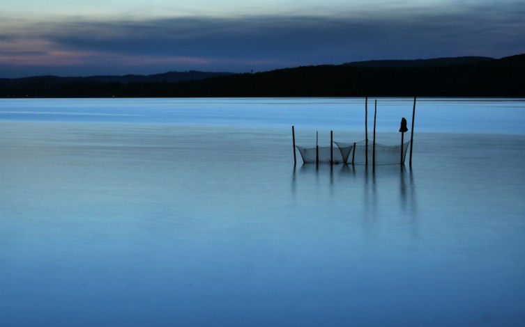 Bodensee zur "Blauen Stunde"