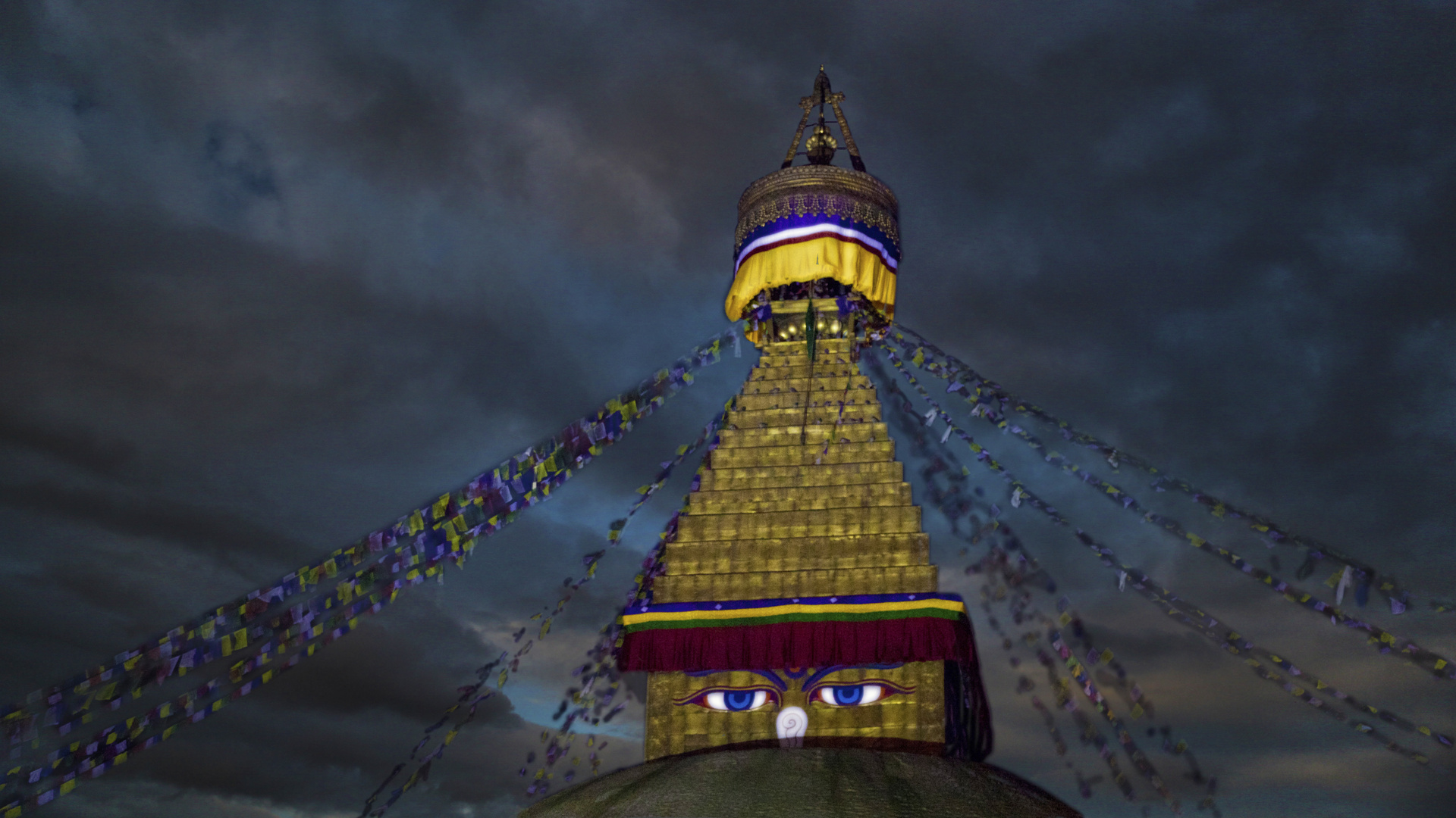 Bodnath Stupa am Abend