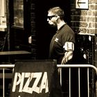 Bodyguard and Pizza Restaurant Brick Lane