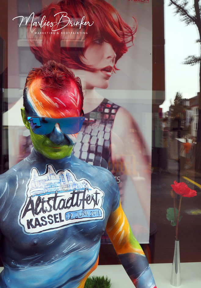 Bodypainting, Altstadtfest Kassel, Marlies Brinker