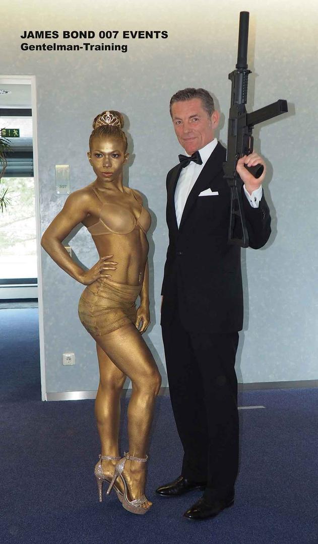 Bodypainting Golden Girl, James Bond, 007