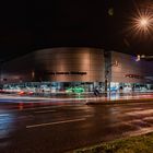 Böblingen Nachtaufnahme im Regen, Porsche & Flugfeldallee