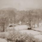 Böhmen, Winter, aus dem Zugfenster