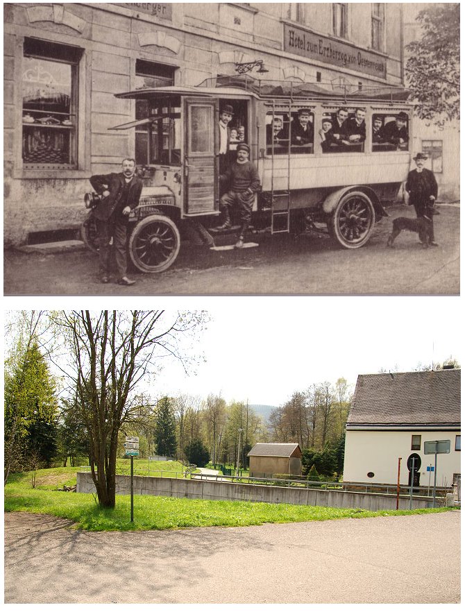 Böhmisch Grünthal 1912 und Heute