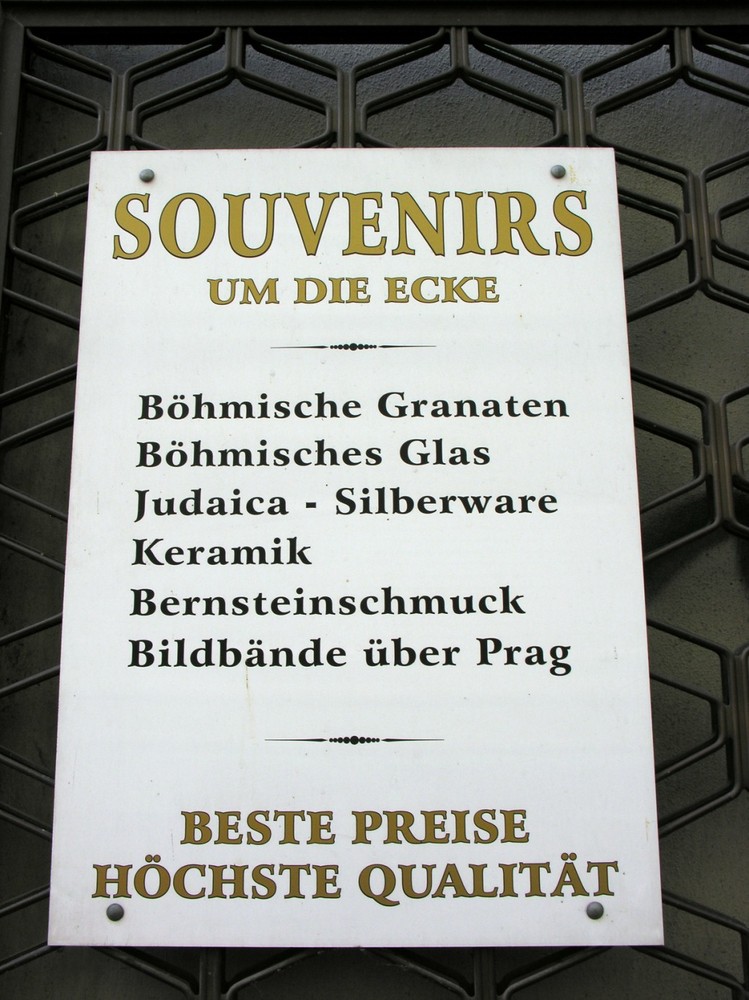 Böhmische Granaten als Souvenir