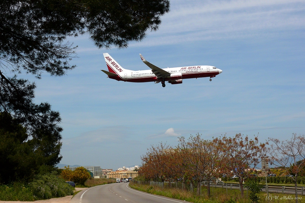 Boeing 737-800 im Anflug auf Palma