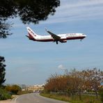 Boeing 737-800 im Anflug auf Palma