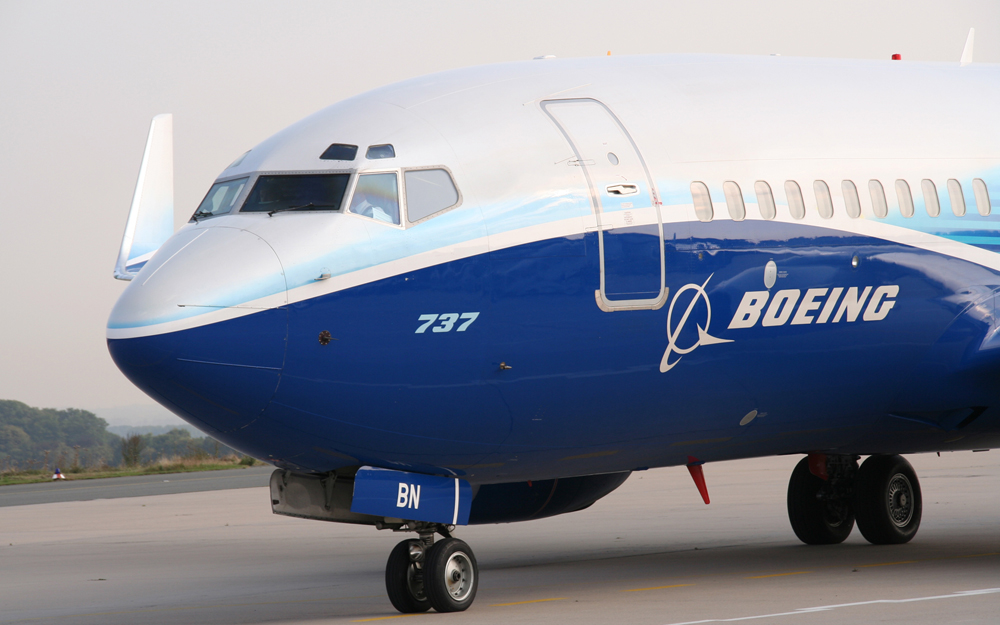 Boeing 737 mit Dreamliner Lackierung