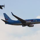 Boeing 737 & P51D Mustang @ Sanicole Airshow 2012