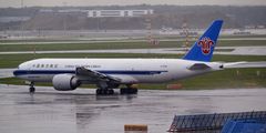 Boeing 777 in Heavy Rain