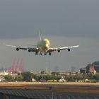 Boeing Large Cargo Freighter Lands in Seattle