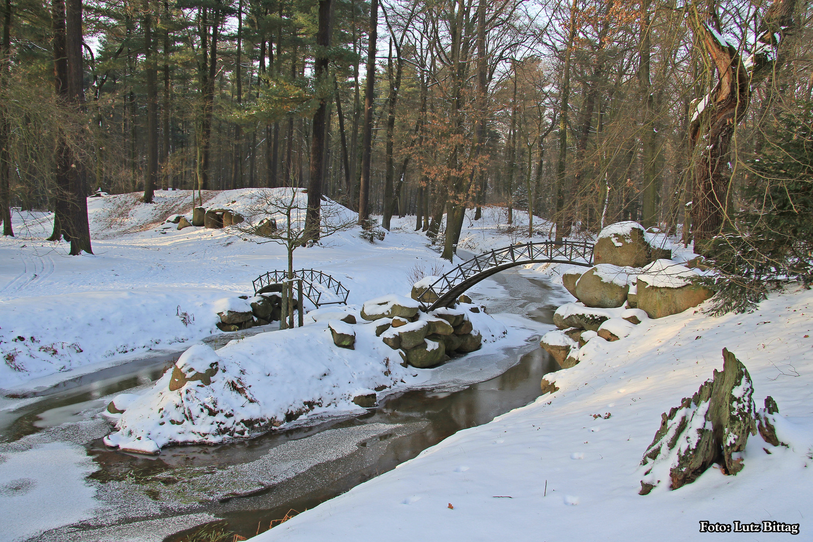 Bogenbrücken im Schlosspark Oranienbaum