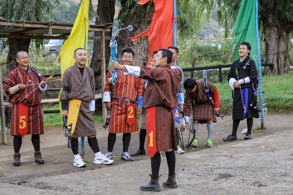 Bogenschiessen - der Natinalsport Bhutans...