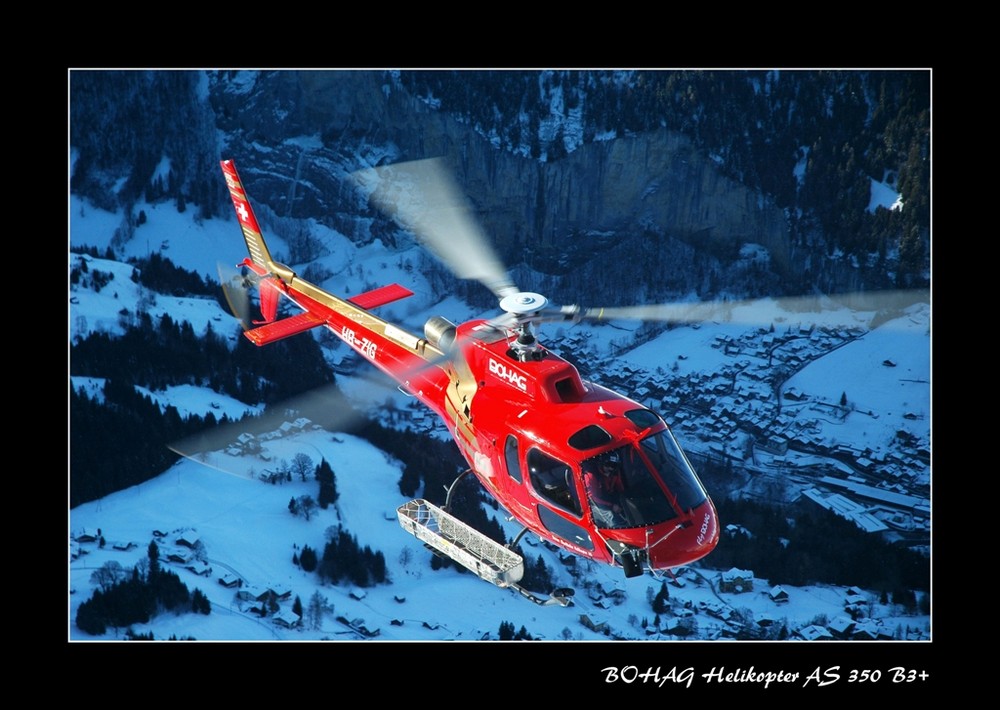 BOHAG Helikopter über Wengen, Berner Oberland