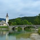 Bohinj See mit Kirche........