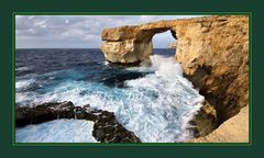 Boiling Sea at the Azure Window, Dwejra Bay , Gozo