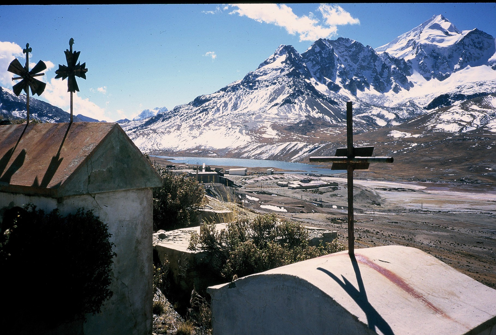 Bolivia indian cemetery in the Andes