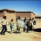 Bolivia school children of an Andes Village