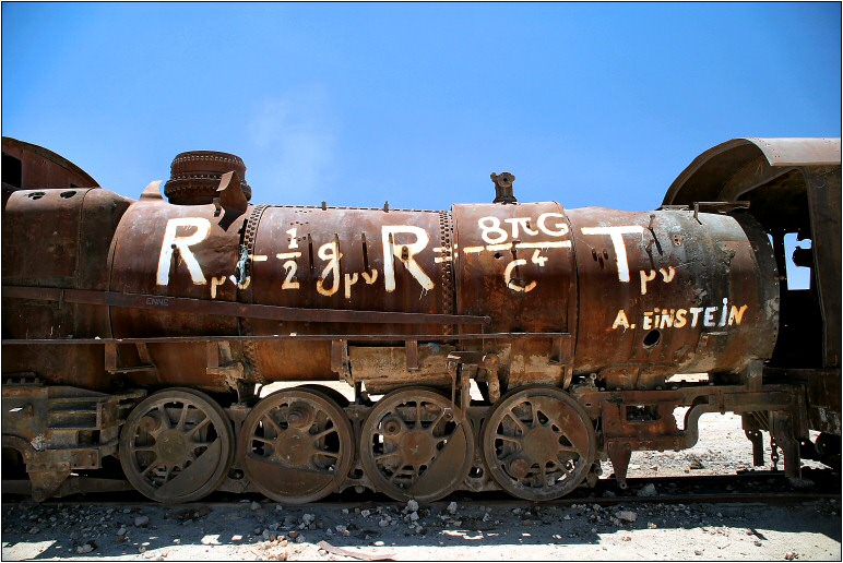 Bolivien, Uyuni - Friedhof der Züge - Einstein