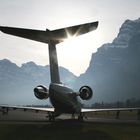 Bombardier Challenger 601 bei den Startvorbereitungen