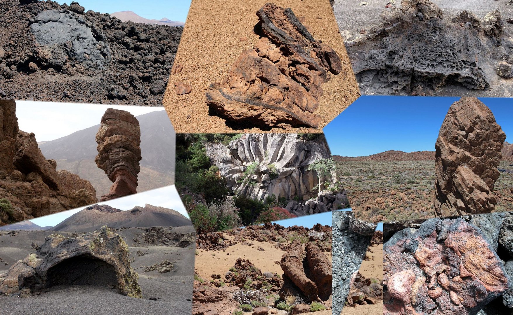 Bombas, lavas, dykes y rocas volcánicas en Tenerife y Lanzarote