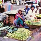 Bombay 1977 - Gemüsemarkt auf der Straße