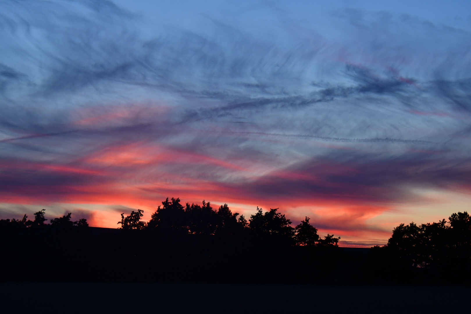 Bonbonfarben Sonnenuntergang