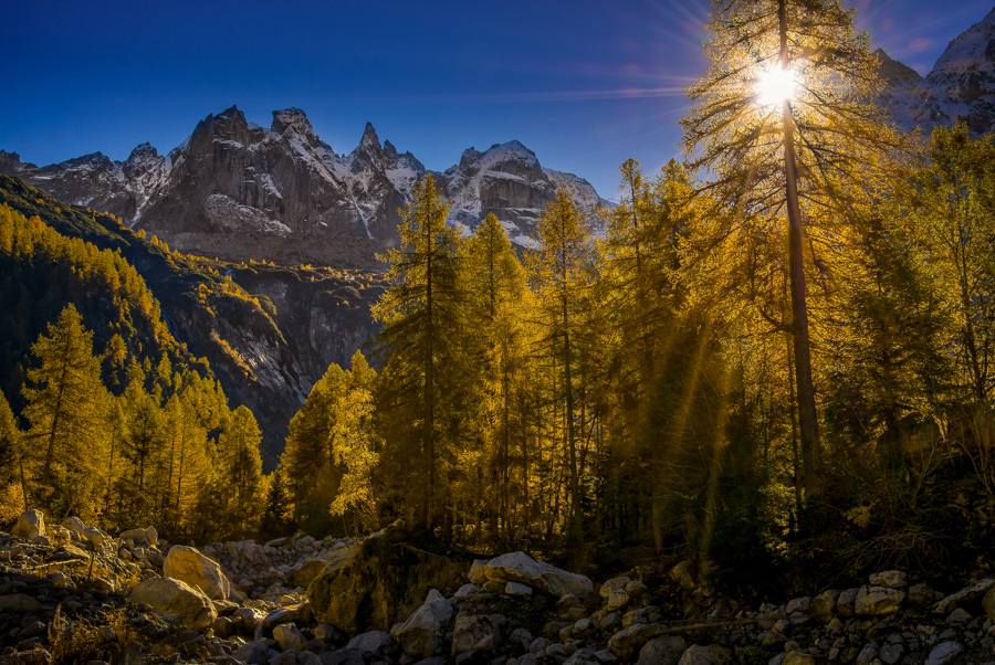 Bondasca Gruppe im Herbstlicht