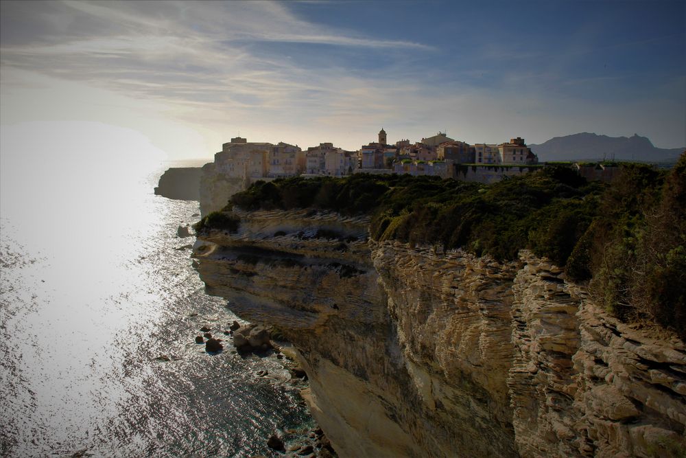 Bonifacio bei Sonnenuntergang