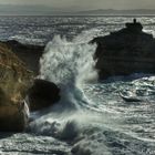 Bonifacio . Tempête .Capu Pertusato . 