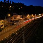 Bonner Str. in Trier bei Nacht. Öffnungszeit des Verschlusses 30 sek.