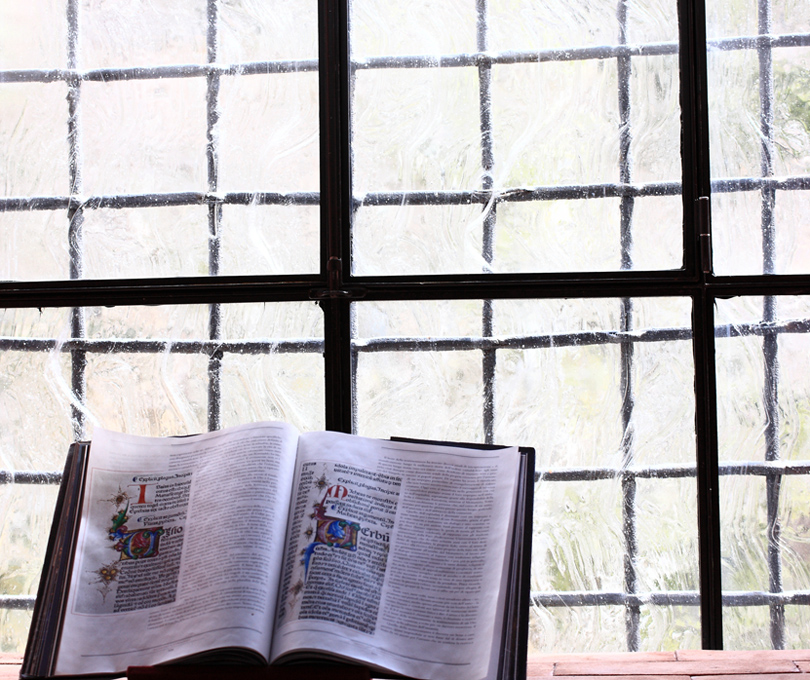 book in the old pharmacy