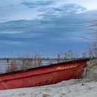 Boot am Boddenstrand von Lubmin-1