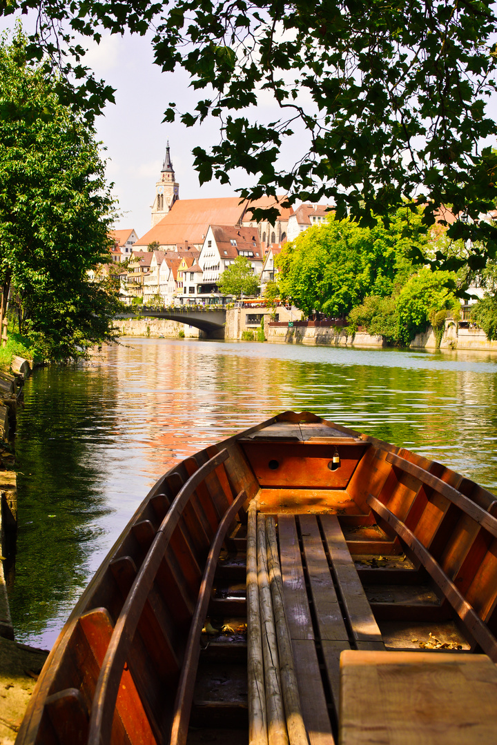 Boot am Neckar