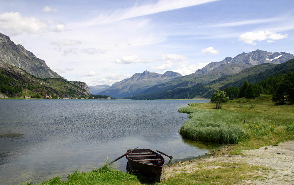 Boot am Silsersee