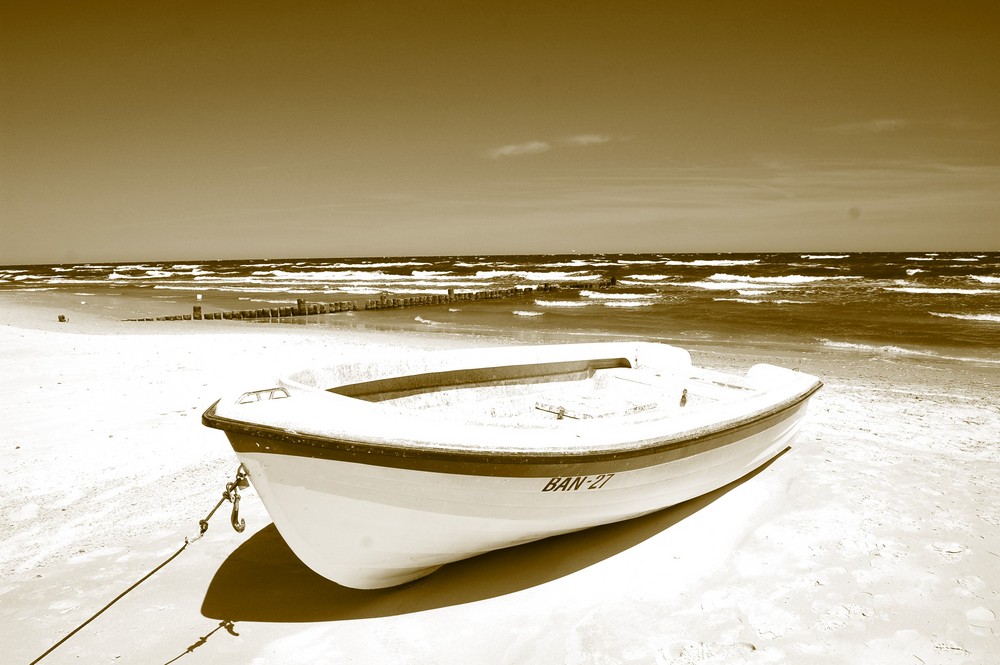 Boot am Strand