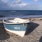 Boot am Strand von Hohwacht