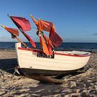 Boot am Strand von Kalifornien 