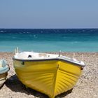 Boot am Strand von Kiotari (Samos)