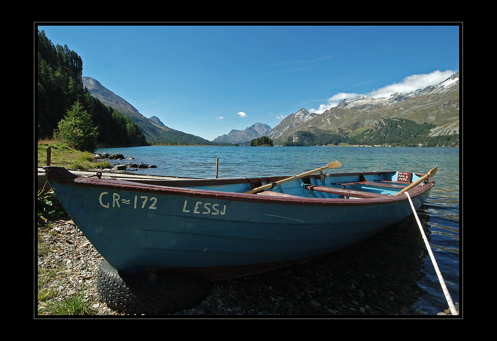 Boot auf dem Silsersee